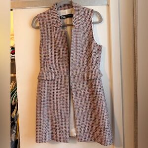 Zara Women's Sleeveless Tweed blazer - Multicolor